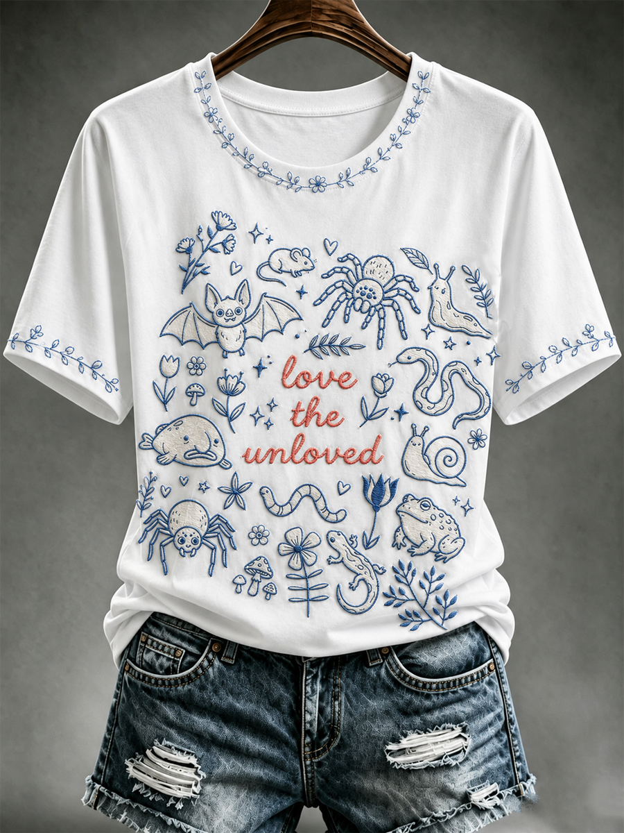 Women's love the unloved short-sleeved T-shirt
