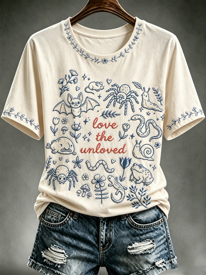 Women's love the unloved short-sleeved T-shirt