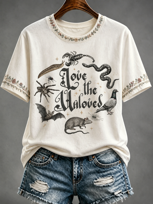 Women's love the unloved short-sleeved T-shirt
