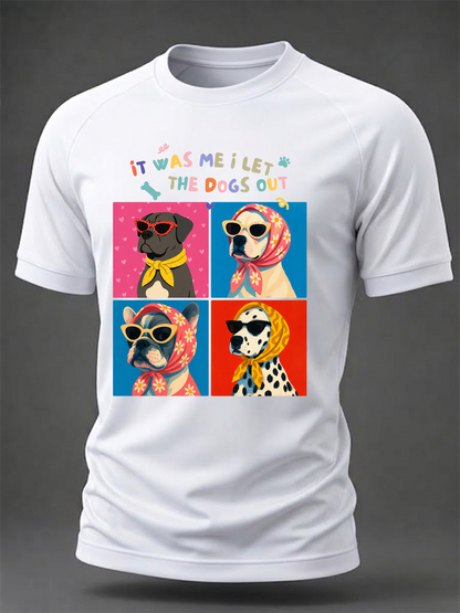 Men's Fashionable Dog Short Sleeve T-shirt