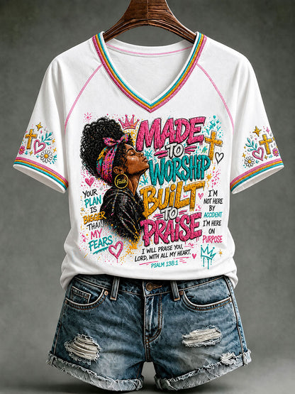 Women's MADE TO WORSHIP BUILT TO PRAISE T-shirt