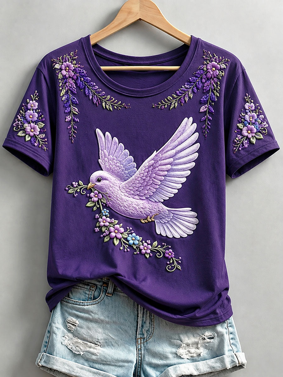 Women's Alzheimer's Theme Printed T-shirt