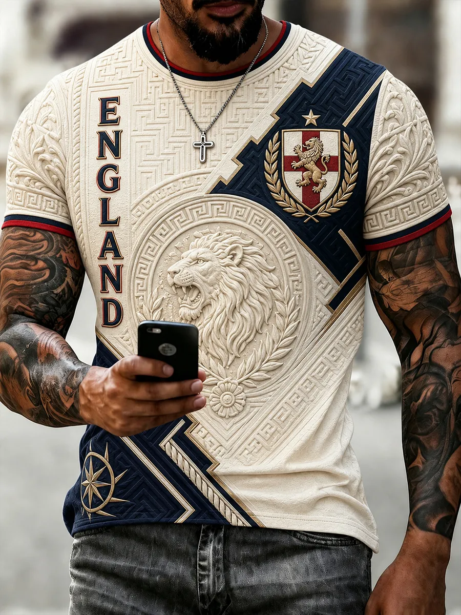 Men's England Printed short sleeves t-shirt