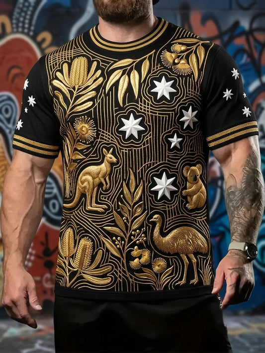 Men's Australia Pride Art Printed T-shirt