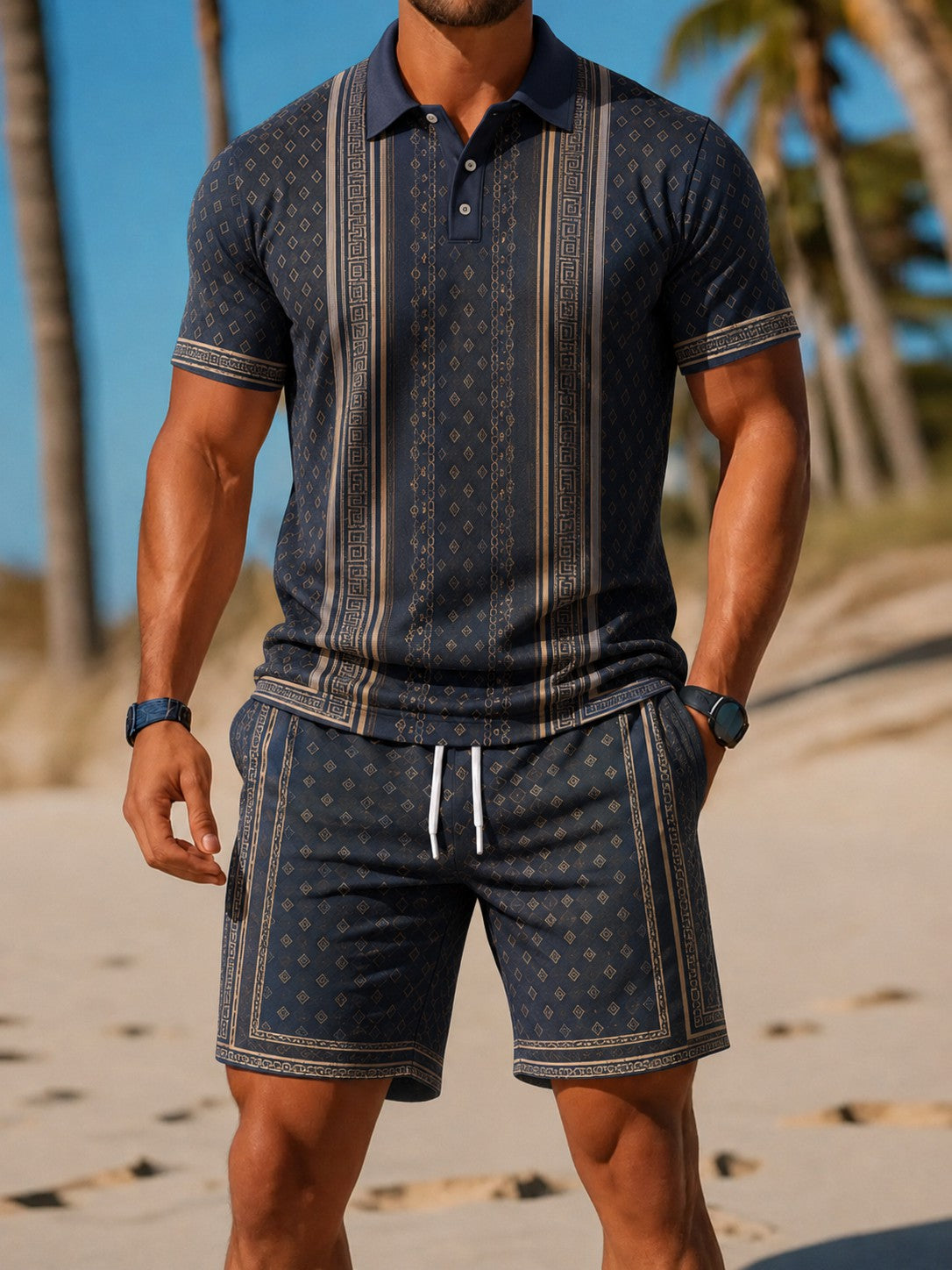 Men's Casual Business Short-sleeved Suit
