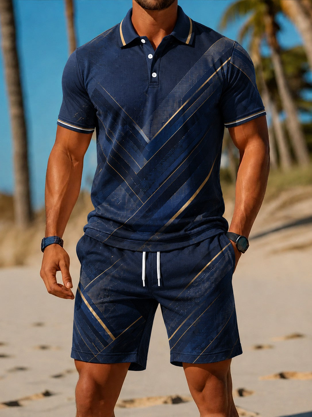Men's Casual Business Short-sleeved Suit