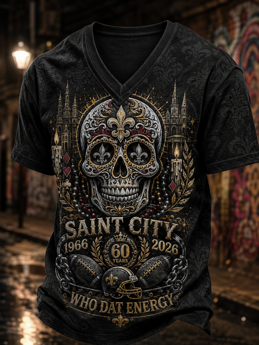 Men's New Orleans Saints V-Neck T-Shirt