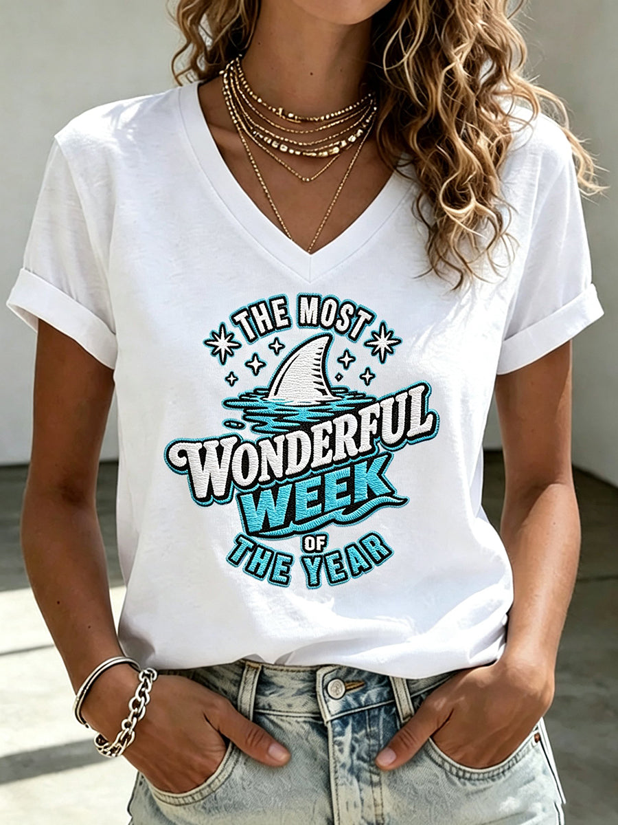 Women's Shark Print T-shirt