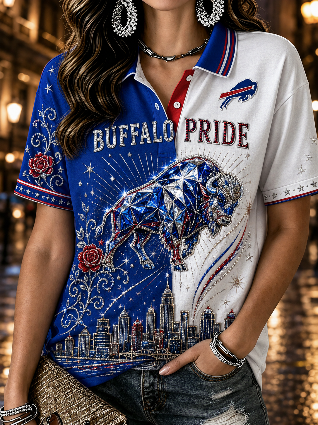 Women's Buffalo Bills Polo T-Shirt