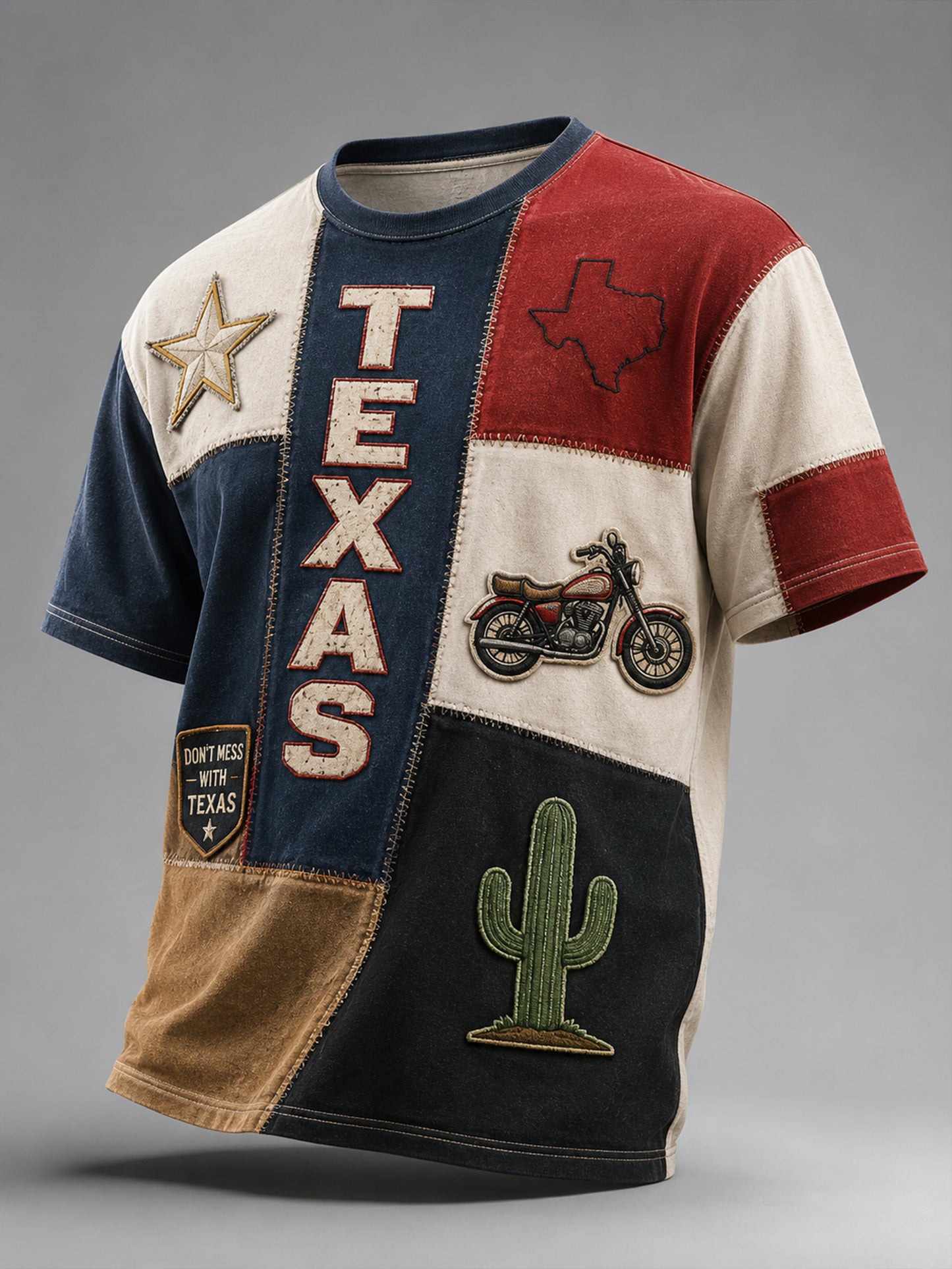 Men's Texas West Cowboy Art Print T-Shirt