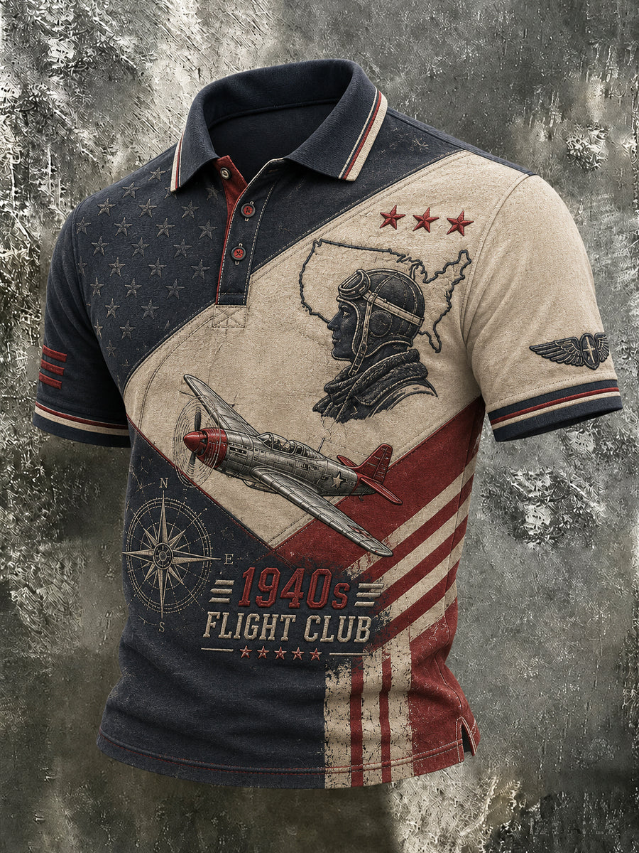 Classic Flight Club Embroidered Style Polo