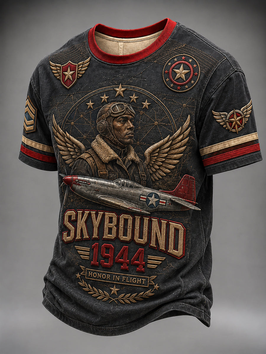 Retro Air Crew Style Casual T-Shirt
