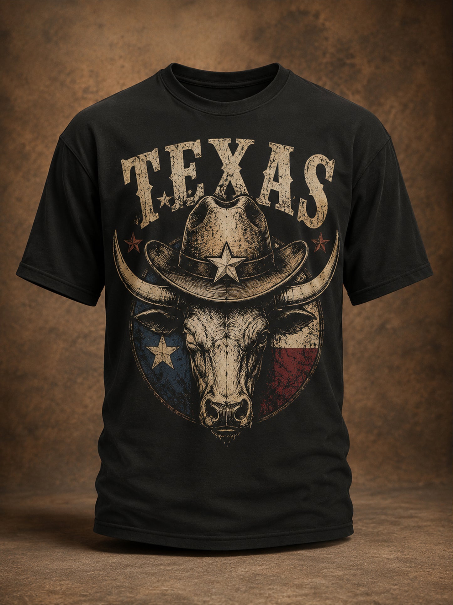 Men's Texas West Cowboy Art Print T-Shirt