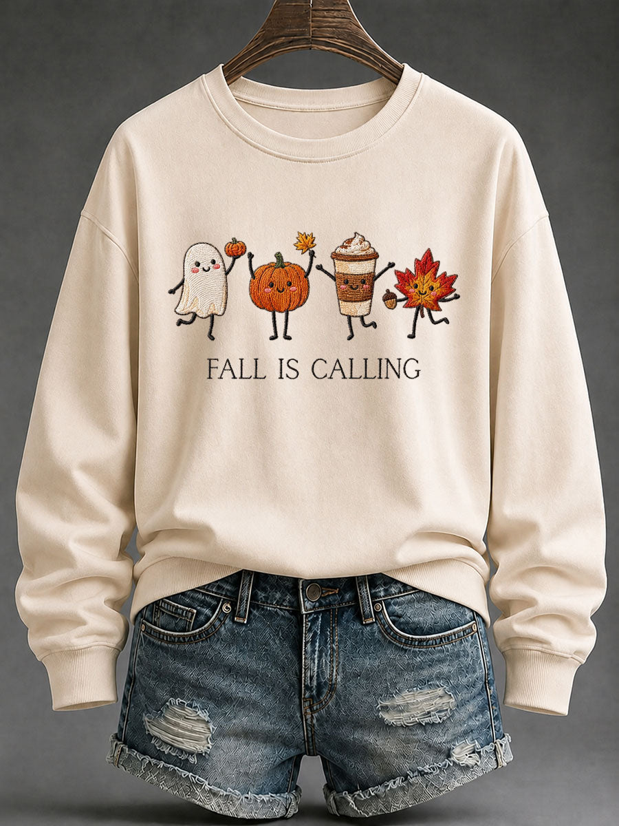 Women's 'Fall Is Calling' Printed Casual Sweatshirt