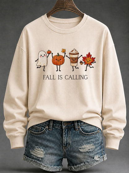 Women's 'Fall Is Calling' Printed Casual Sweatshirt