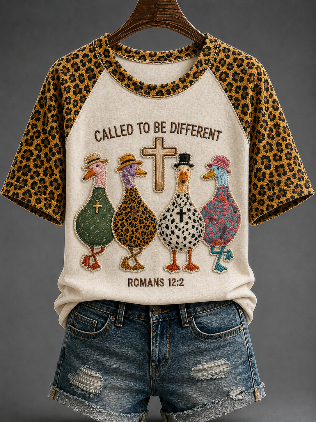 Women's God Round Neck Short Sleeve T-shirt