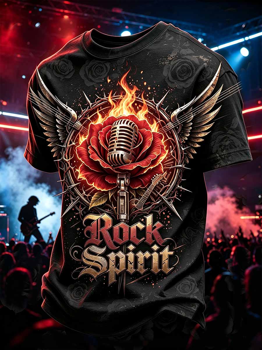 Men's Retro Guns N' Roses Printed T-Shirt