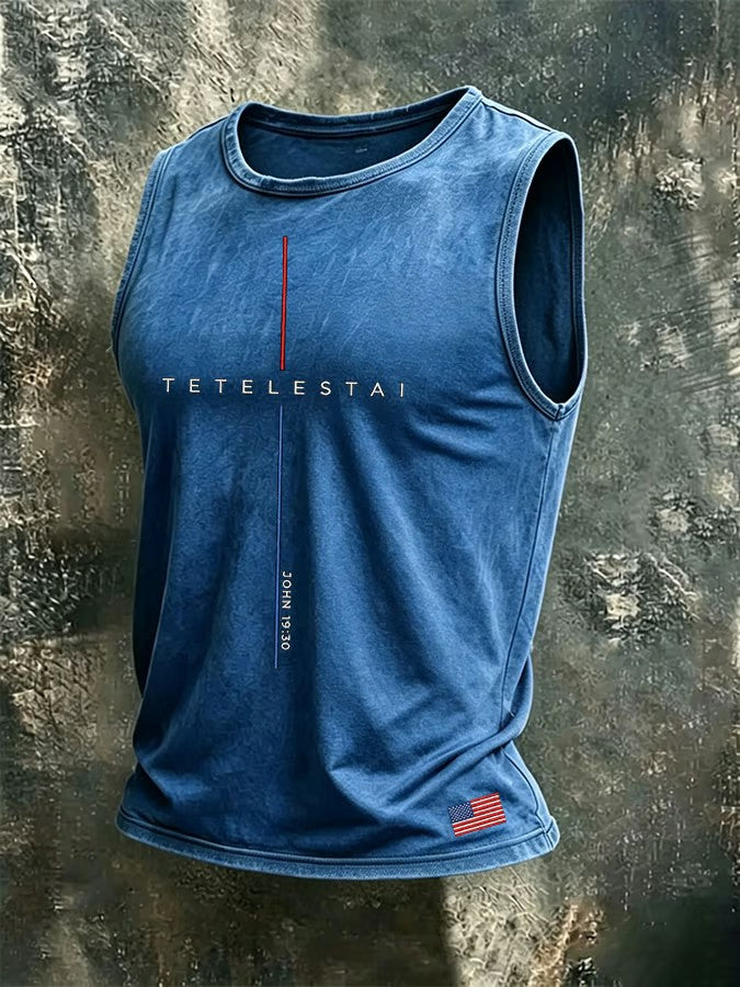 Men's Tetelestai John 19:30 Printed Vest