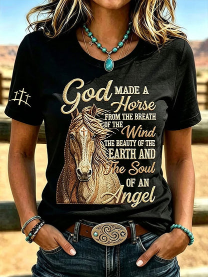 Women's Western Faith & Horse Short-sleeved T-shirt
