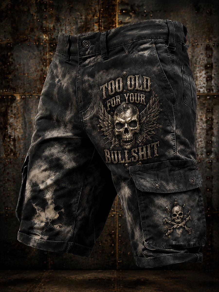 Men's Too Old For Your Bullshit Print Shorts