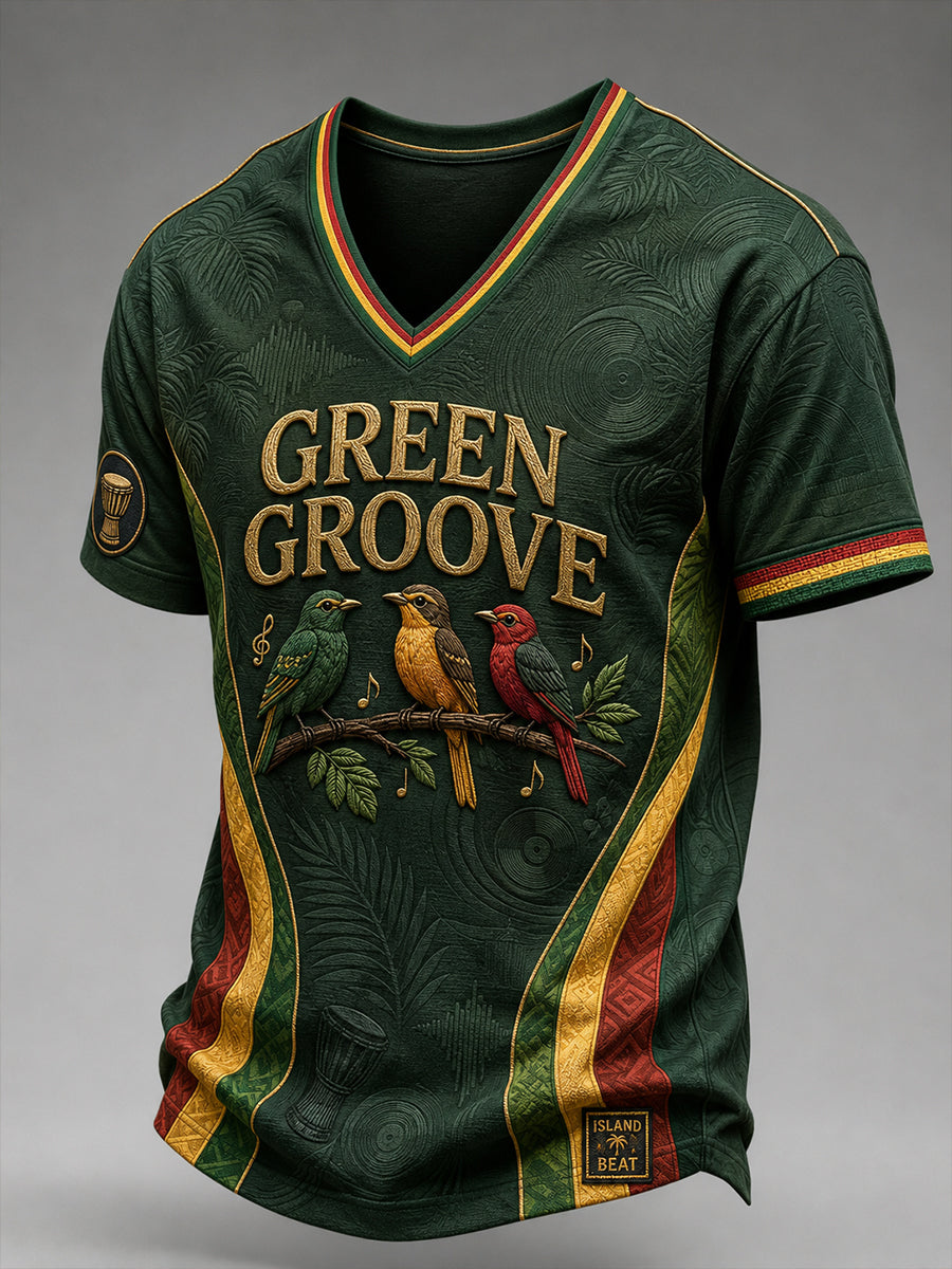 Men's Reggae V-neck T-shirt