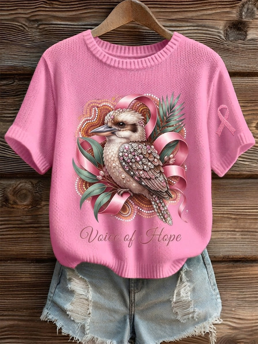 Women's Breast Cancer Awareness Australia Knit Short-Sleeve T-Shirt