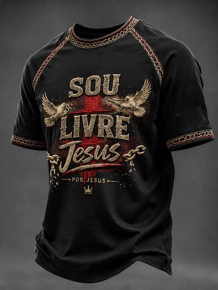Men's Faith Printed Casual short sleeves t-shirt