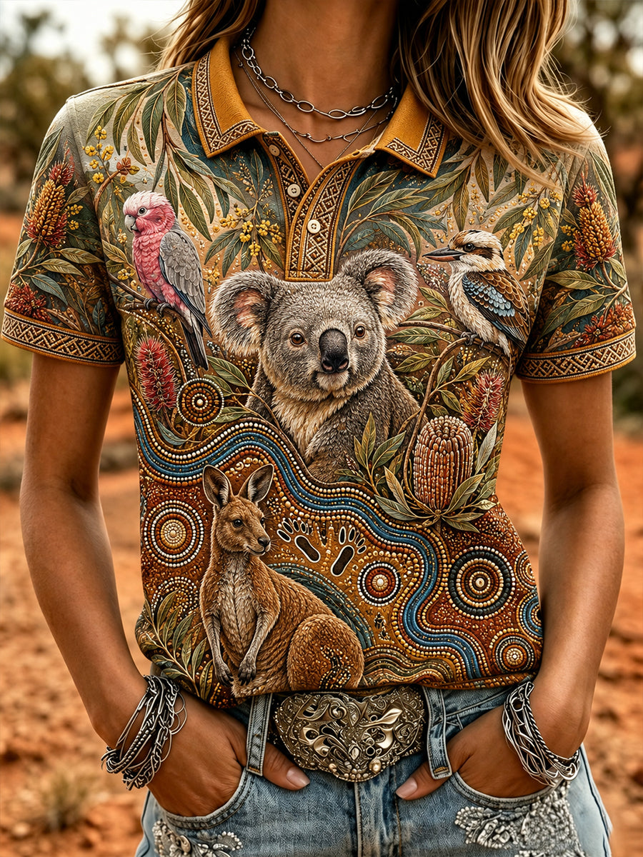 Women's Australia Animal Polo T-Shirt