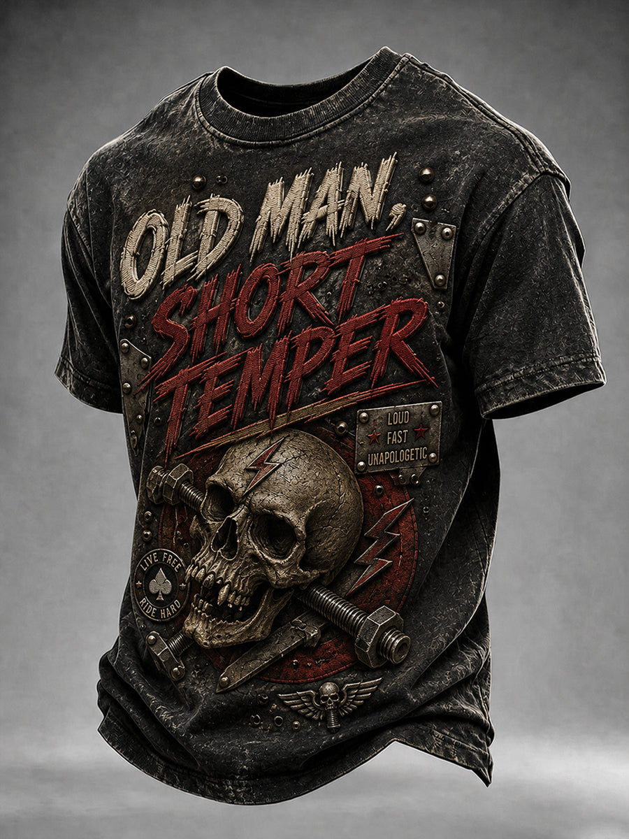 Men's Old Fuckers Club Printed Casual T-shirt