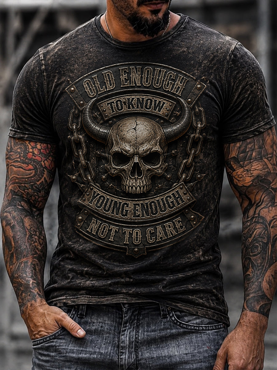 Men's Old Fuckers Club Printed Casual T-shirt
