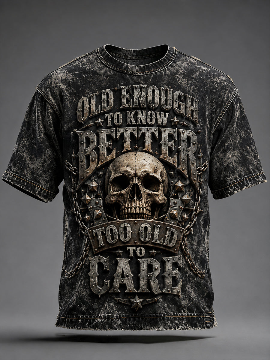 Men's Old Fuckers Club Printed Casual T-shirt