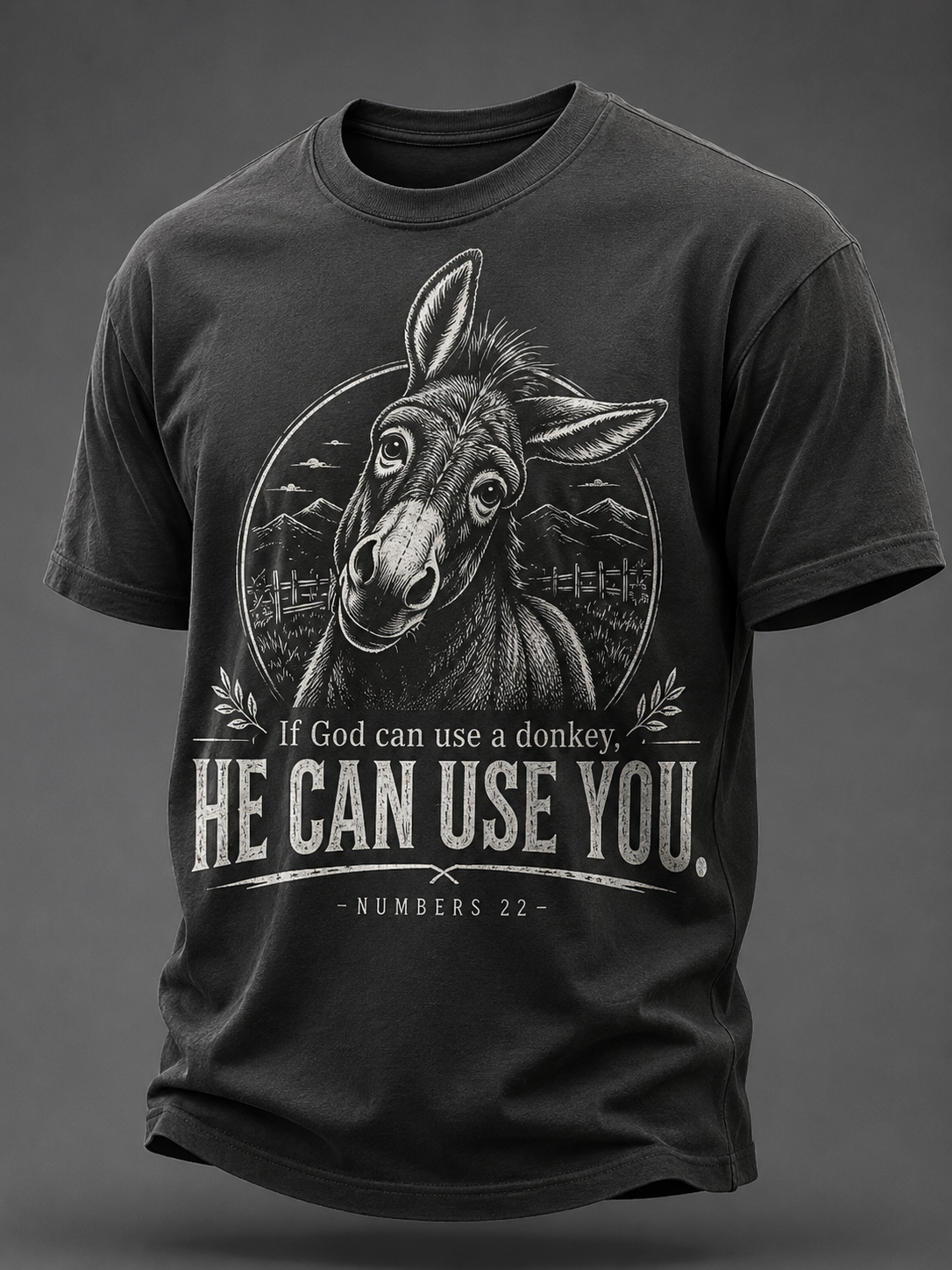 Men's If God Can Use A Donkey  He Can Use You Short Sleeves T-shirt