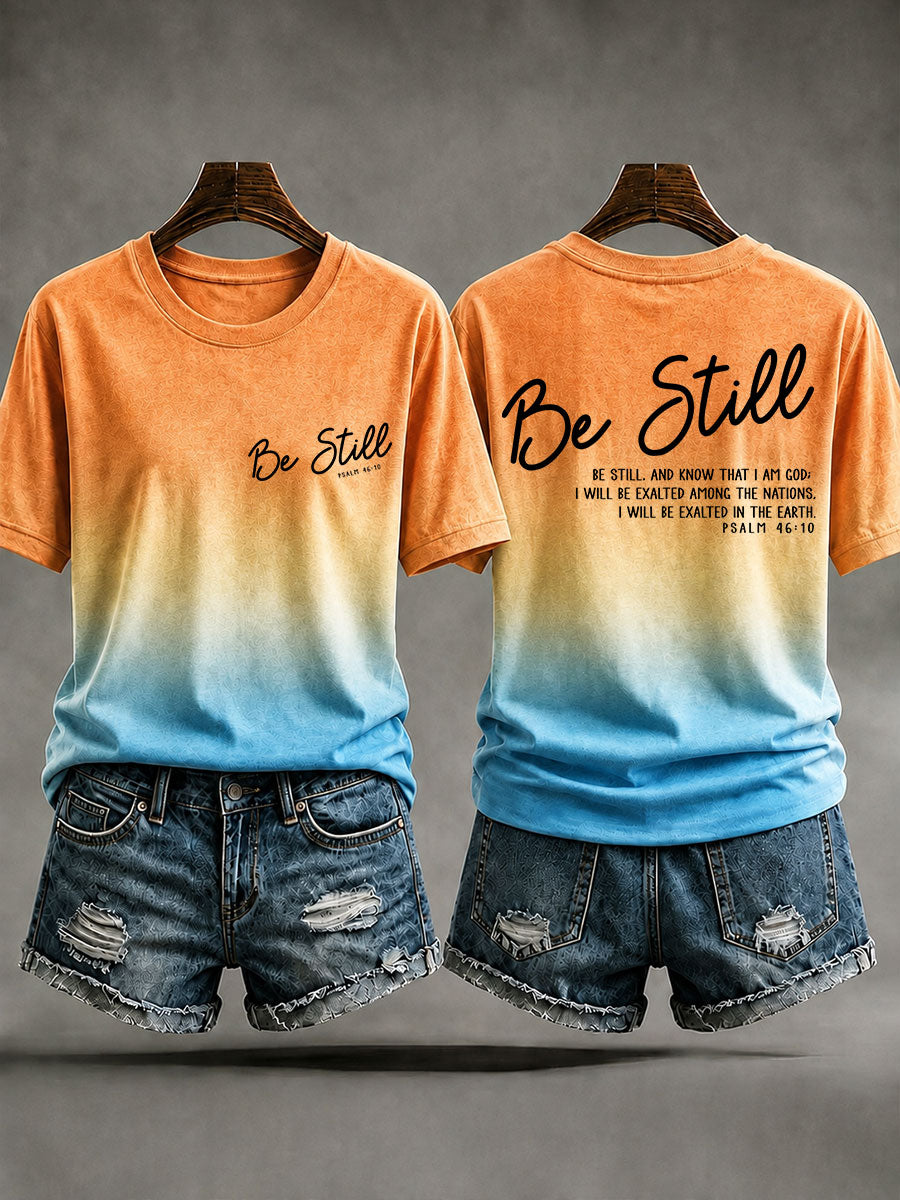 Women’s 'Be Still And Know' Printed Casual T-Shirt