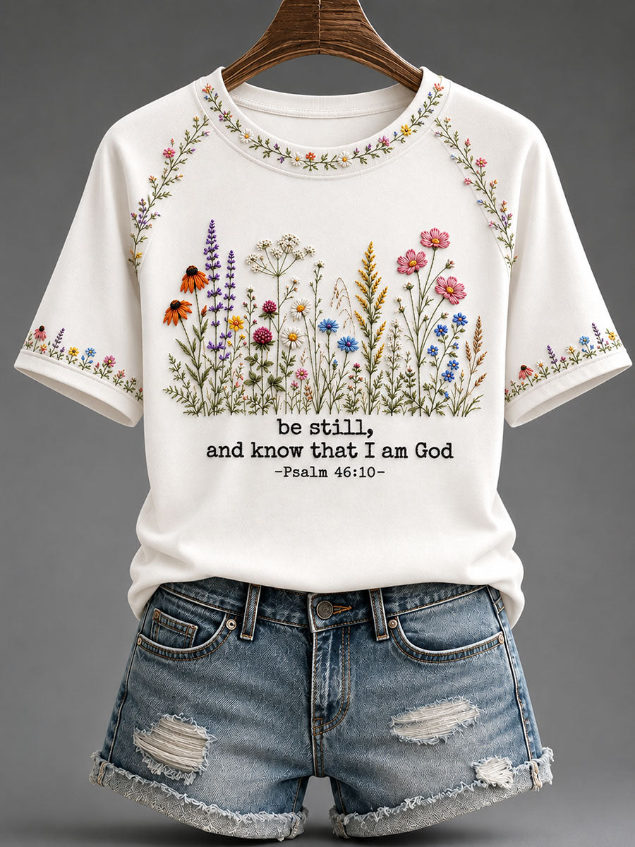 Women’s 'Be Still And Know' Printed Casual T-Shirt