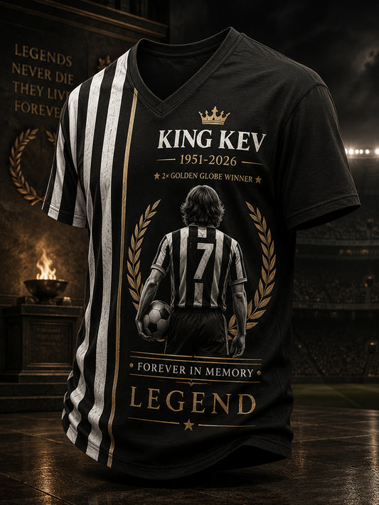 Men's T-Shirt Featuring Commemorative Elements Of Kevin Keegan, A Famous British Football Legend