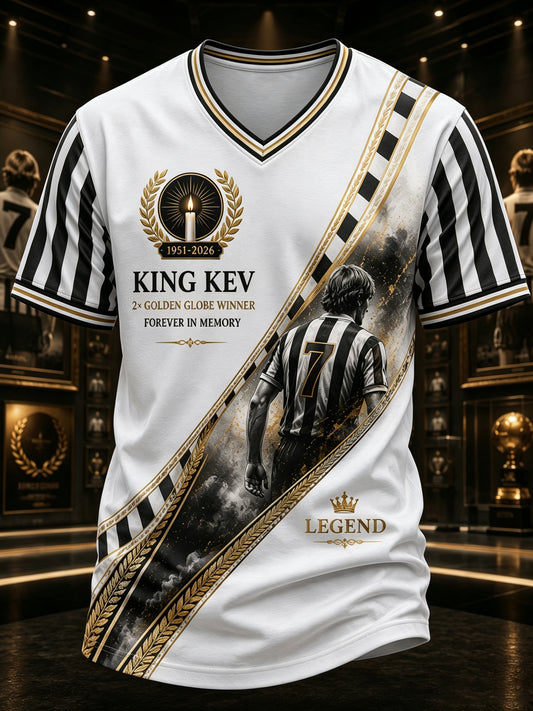 Men's T-Shirt Featuring Commemorative Elements Of Kevin Keegan, A Famous British Football Legend