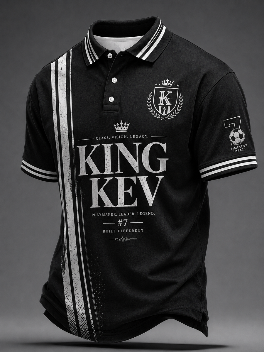 Men's Rip King Kev 7 England Football Lover Printed polo shirt
