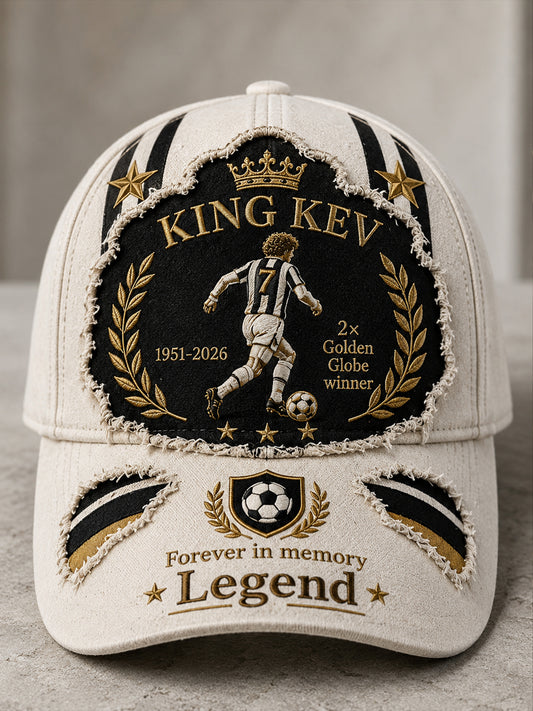 Unisex Hat Featuring An Art Print Incorporating Elements Of The Famous British Football Legend Kevin Keegan